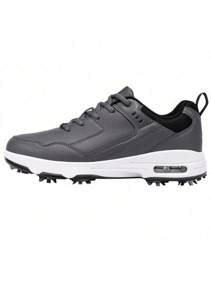 (Local Shipment)Men Golf Shoes +With Studs +Waterproof Men Sports Shoes Breathable Flexible Shoe Comfort Shock Men's Outdoor Competitive Golf Shoes