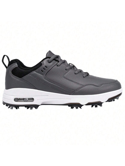 (Local Shipment)Men Golf Shoes +With Studs +Waterproof Men Sports Shoes Breathable Flexible Shoe Comfort Shock Men's Outdoor Competitive Golf Shoes