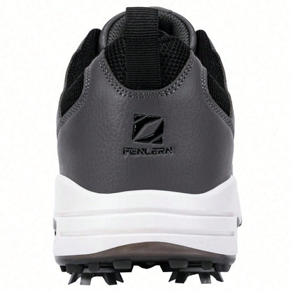 (Local Shipment)Men Golf Shoes +With Studs +Waterproof Men Sports Shoes Breathable Flexible Shoe Comfort Shock Men's Outdoor Competitive Golf Shoes