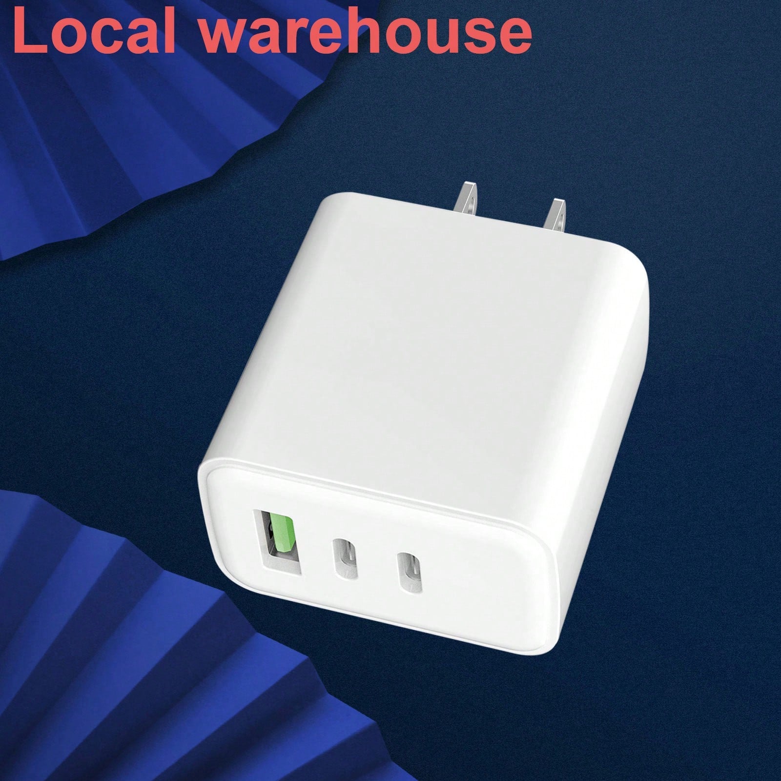 Local Warehouse 3-Port (2 USB-C + 1 USB-A) Wall Charger: Fast Charging With PD & QC For I Phone 16/15/14/13/12 Series Home Office Phone Charger Multi-Port High Output Power
