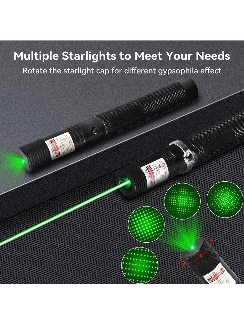 Long Range High Power Green Laser Pointer, [Upgraded Material] Laser Pen, [2000m] Rechargeable Green Laser Pointer, Suitable For Hiking, Cat Laser Toy, USB Rechargeable