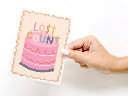 Lost Count Birthday Candles Greeting Card