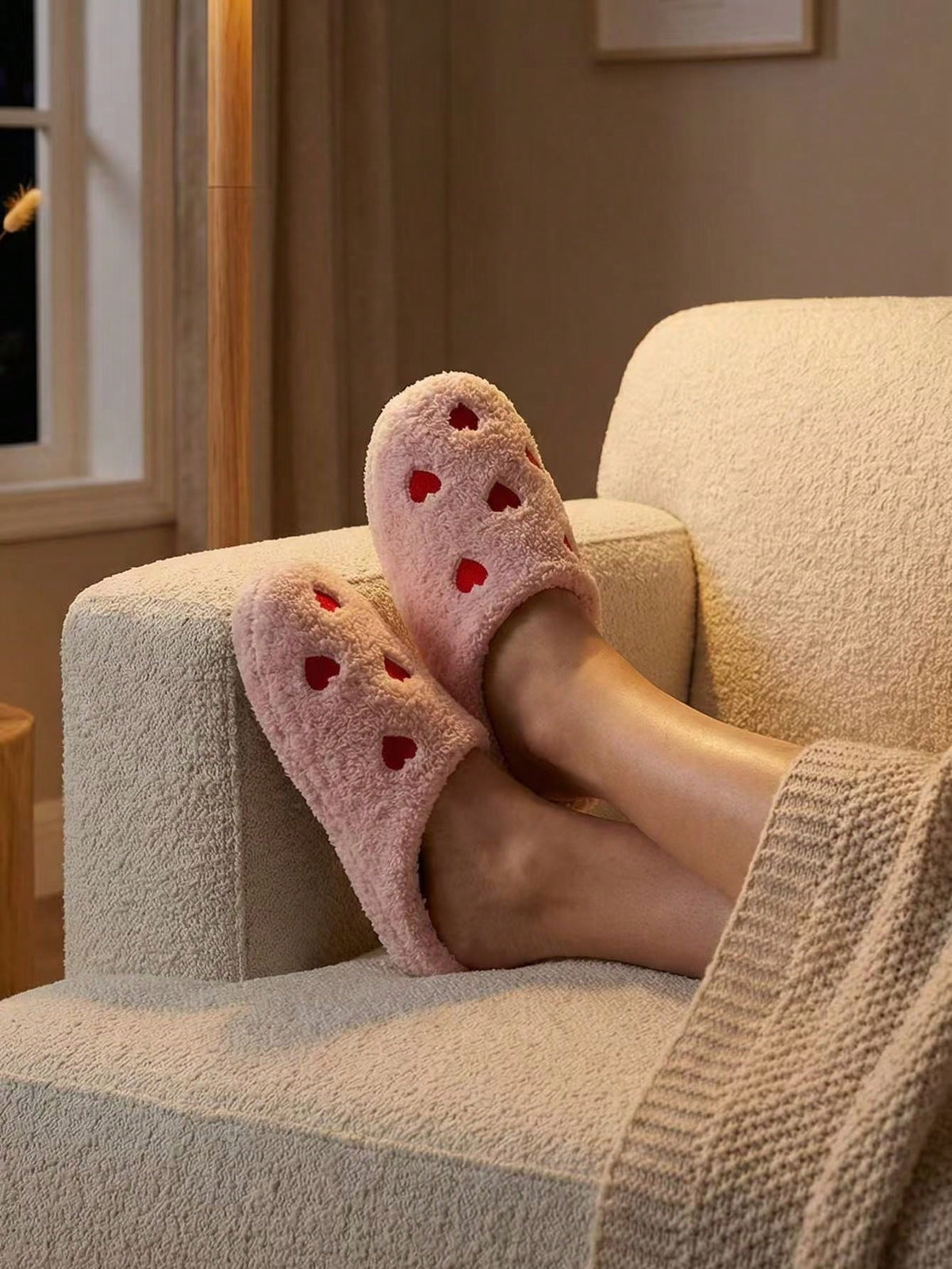 Love Home Slippers Women's Indoor Comfortable Open Slippers Fashion Soft Floor Mop Women's Home Slippers Indoor Non-Slip Fluff Mop