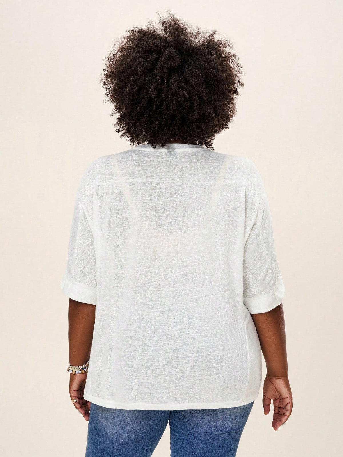 LUNE Casual Loose Basic Short Sleeve T-Shirt, Plus Size, Summer