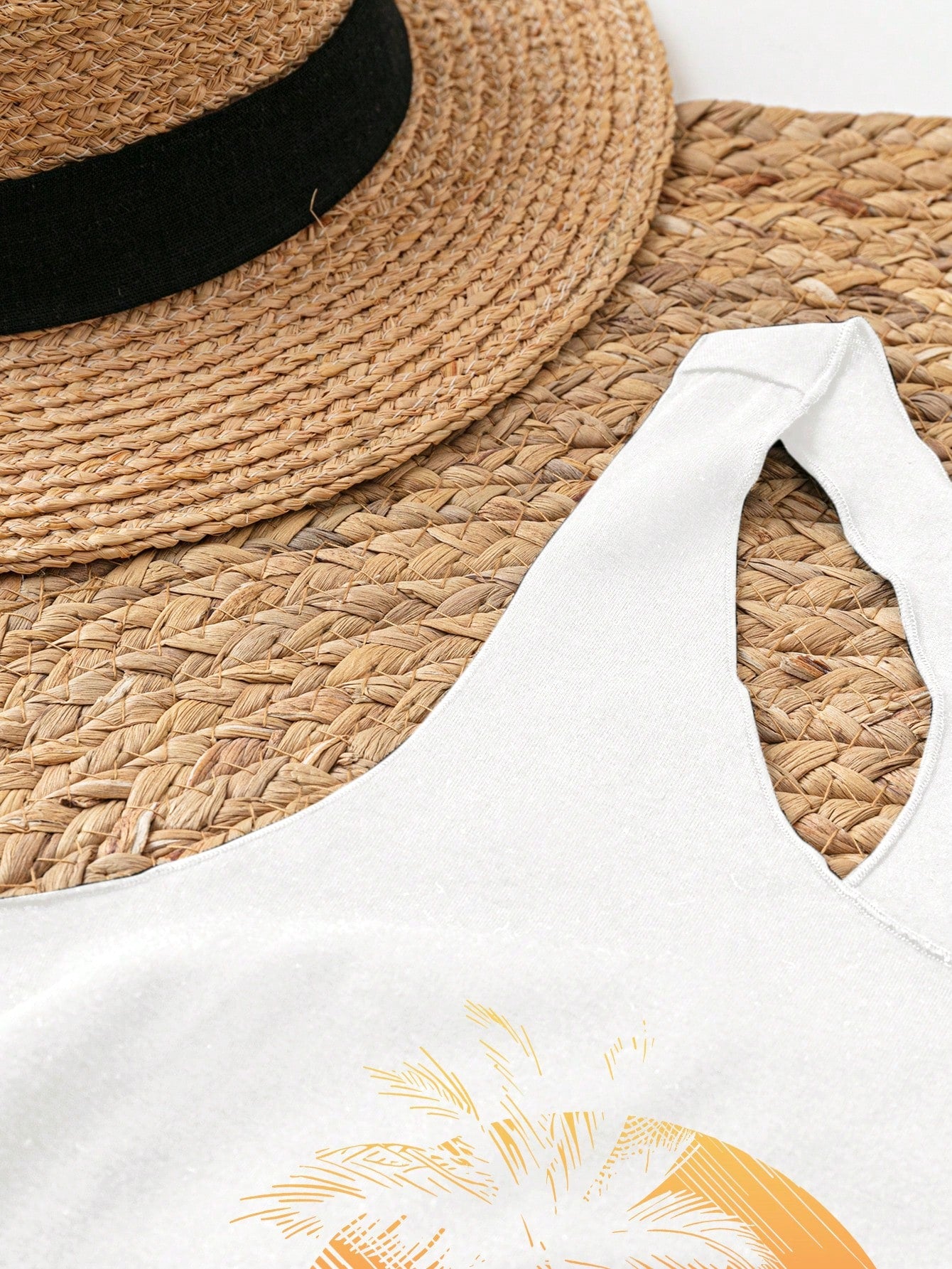 LUNE Casual Sunset Beach Coconut Tree Graphic Women Summer Tank Top Top Back To School,Casual