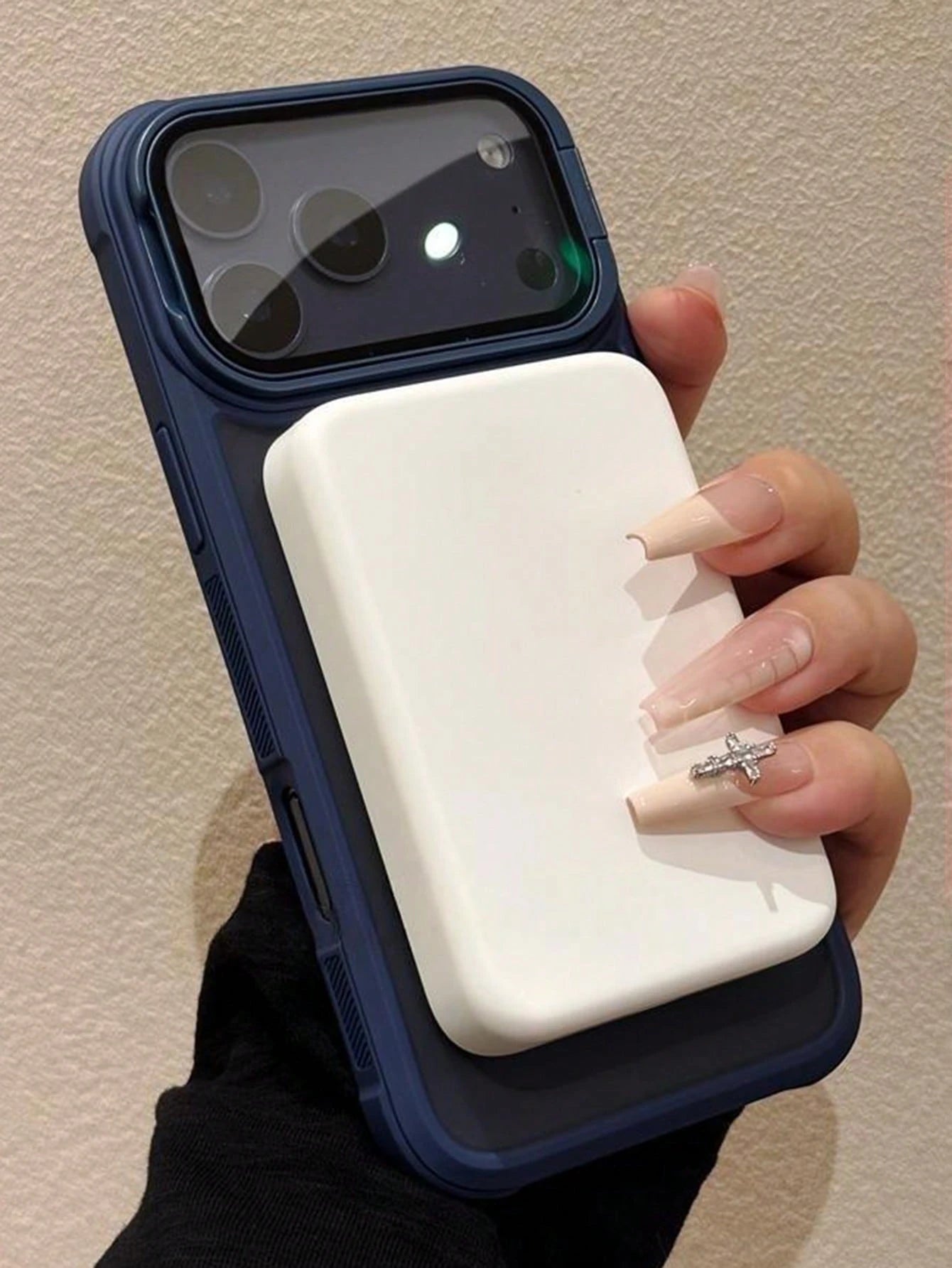 Luxury Magnetic Style Stand Phone Case, Magnetic Lens Frame Phone Case Compatible With IPhone 17 Pro Max/17/16/15/14 Plus/13/12 Pro Max/11, Supports Wireless Charging, Shock-Resistant Armor Frame Tran