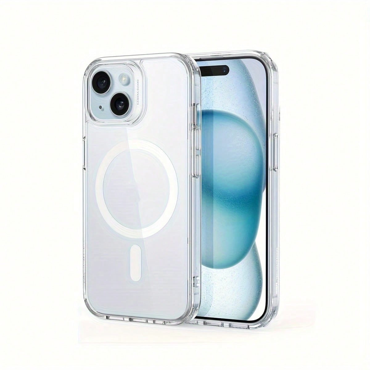 Luxury Magnetic Style Transparent Acrylic Wireless Charging Protective Shockproof Case Compatible With 16, 15, 14, 13, 12, 11, 7/8/SE2/SE3, Plus, Pro, Max, Xs Max, XR, X/XS Spring Birthday Party Gift