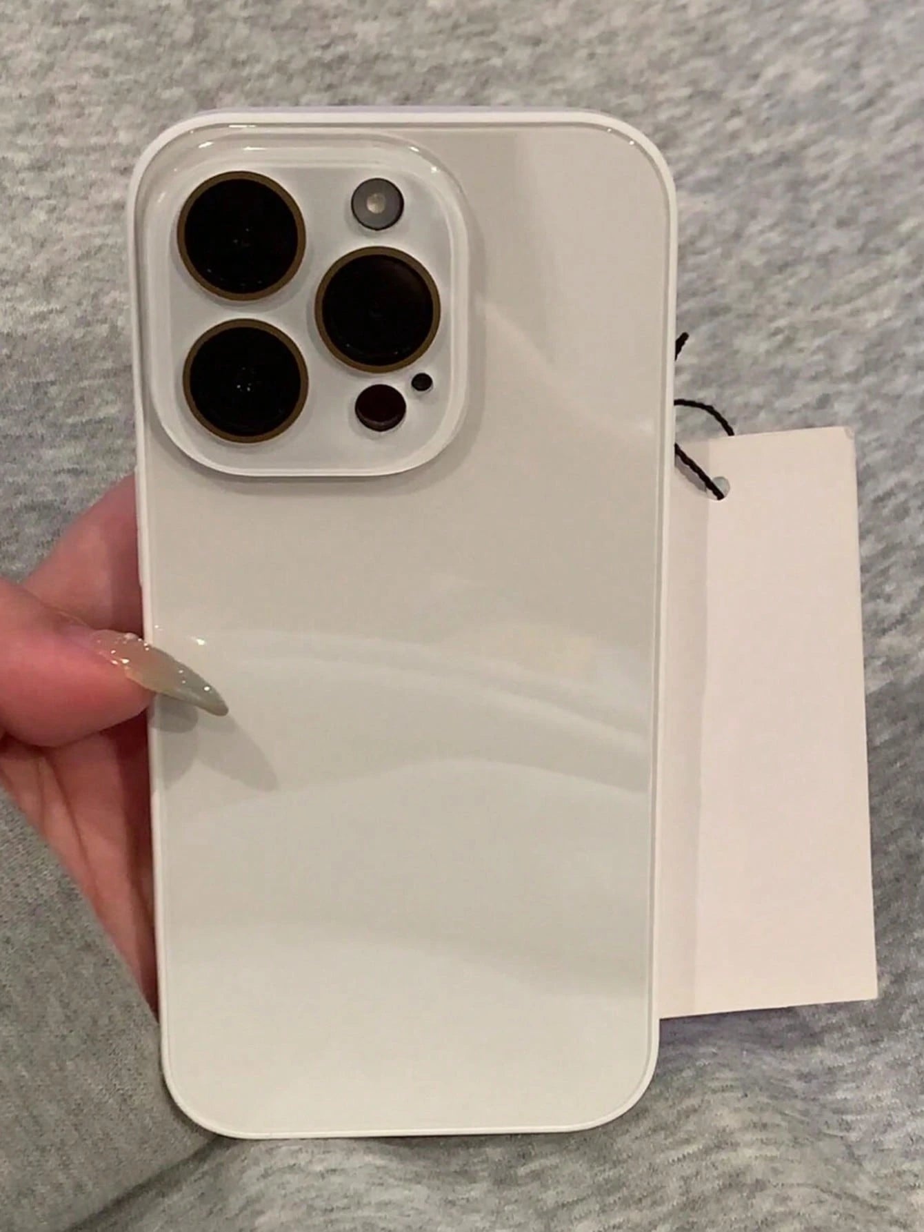 Luxury Solid Color Material Fashion Phone Case Glossy Glass Phone Case Compatible With IPhone 17 Pro Max 16 15 14 13 12 11 Pro Max Lens Protection Anti-Fall Hard Shell Gift Anniversary Spring Birthday