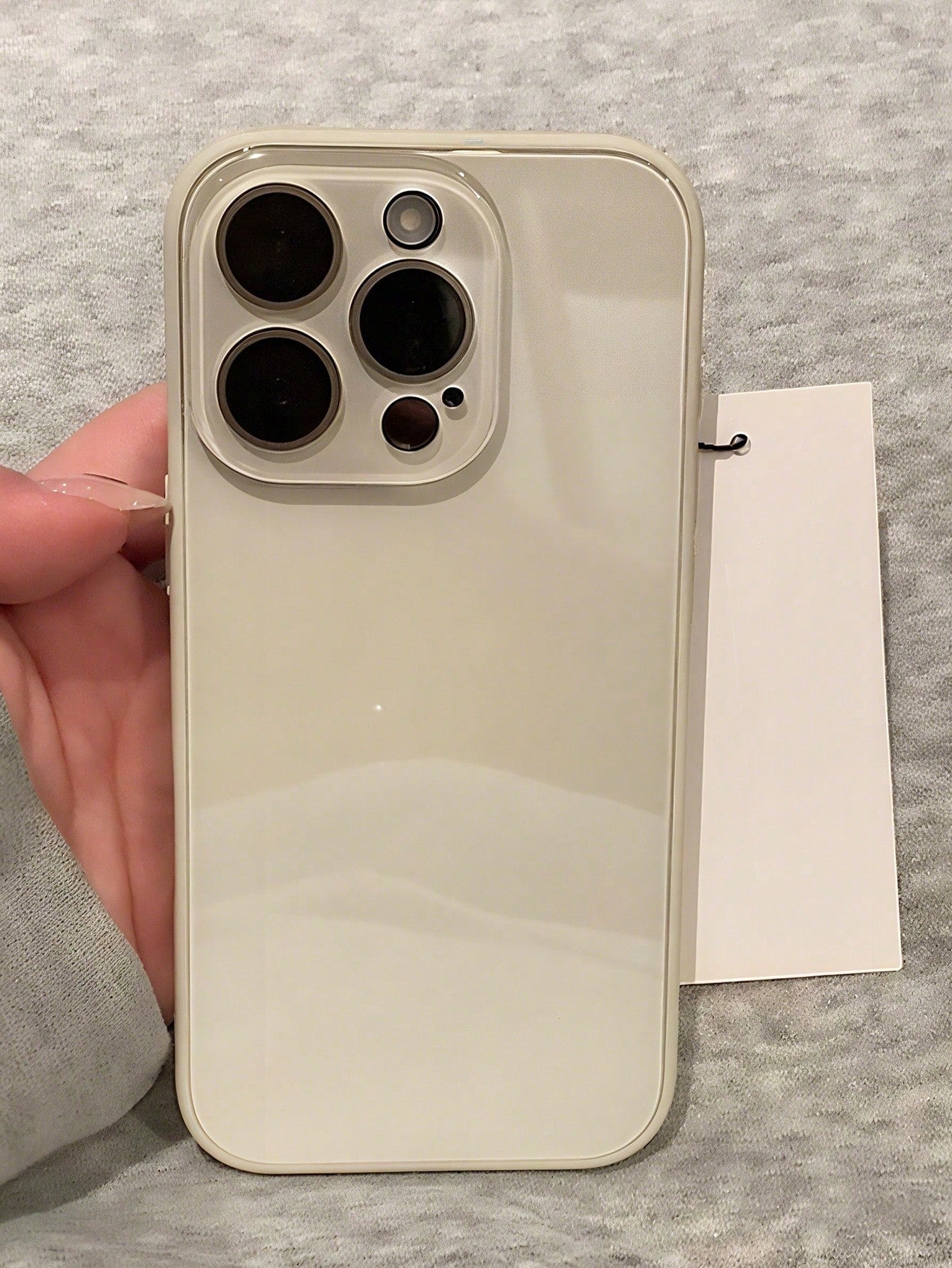 Luxury Solid Color Material Fashion Phone Case Glossy Glass Phone Case Compatible With IPhone 17 Pro Max 16 15 14 13 12 11 Pro Max Lens Protection Anti-Fall Hard Shell Gift Anniversary Spring Birthday