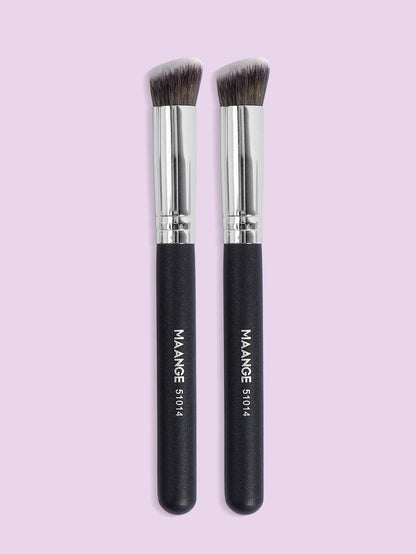 MAANGE 2pcs Professional Concealer Brush Set,Makeup Tools With Soft Fiber For Easy Carrying,Brush For Travel,Foundation Brush,Concealer Brush,Blush Brush,Contour Brush,Blush Brush,Bronzer Brush,Powder