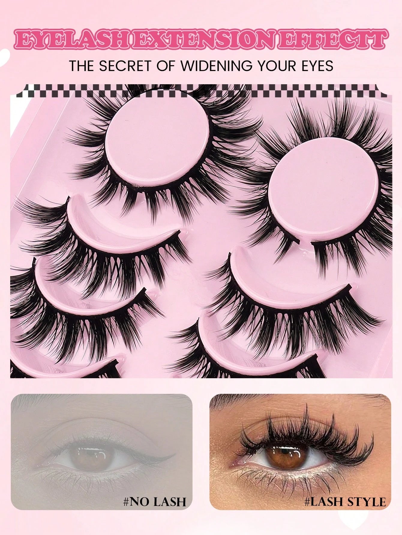 MAANGE 6 Pairs Cartoon False Eyelashes, Long Soft 3D Faux Mink Lashes, Natural Makeup, Gift For Women And Girls, Natural, Ultra-Lightweight, Long-Lasting, Eye-Enlarging, Handmade, Soft, Skin-Friendly