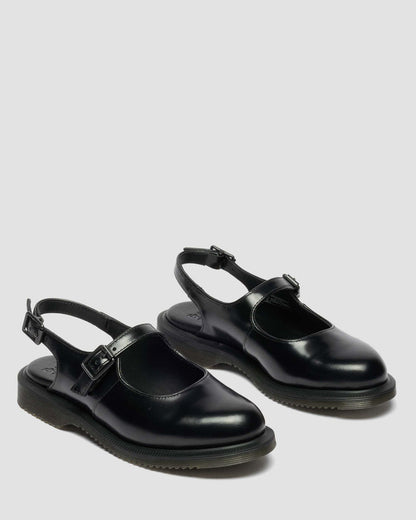 Madaline Mary Jane Smooth Leather Sling Back Shoes