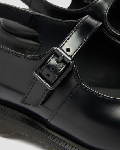 Madaline Mary Jane Smooth Leather Sling Back Shoes