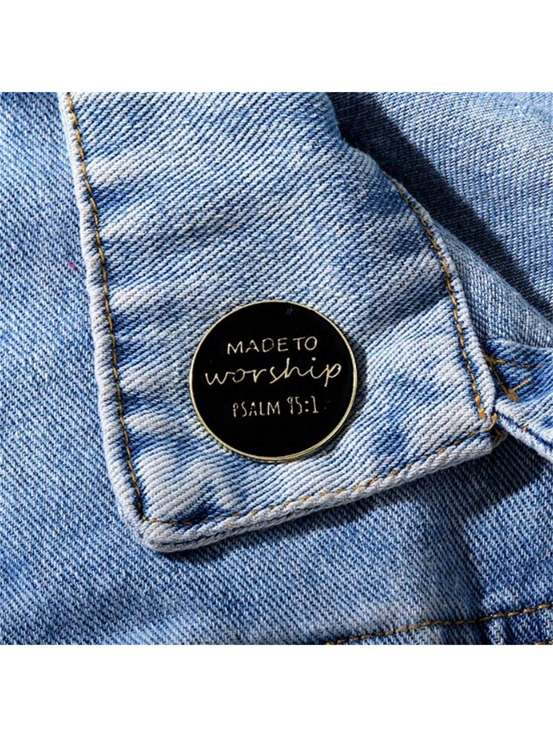 Made To Worship Psalm 95:1 Badge Enamel Pin Custom Decorative Brooches Ornaments Lapel Bag Badges Jewelry Gifts Pin Christmas Pins Pin For Clothes Bag Charm Backpack For School Kpop Teacher Supplies B