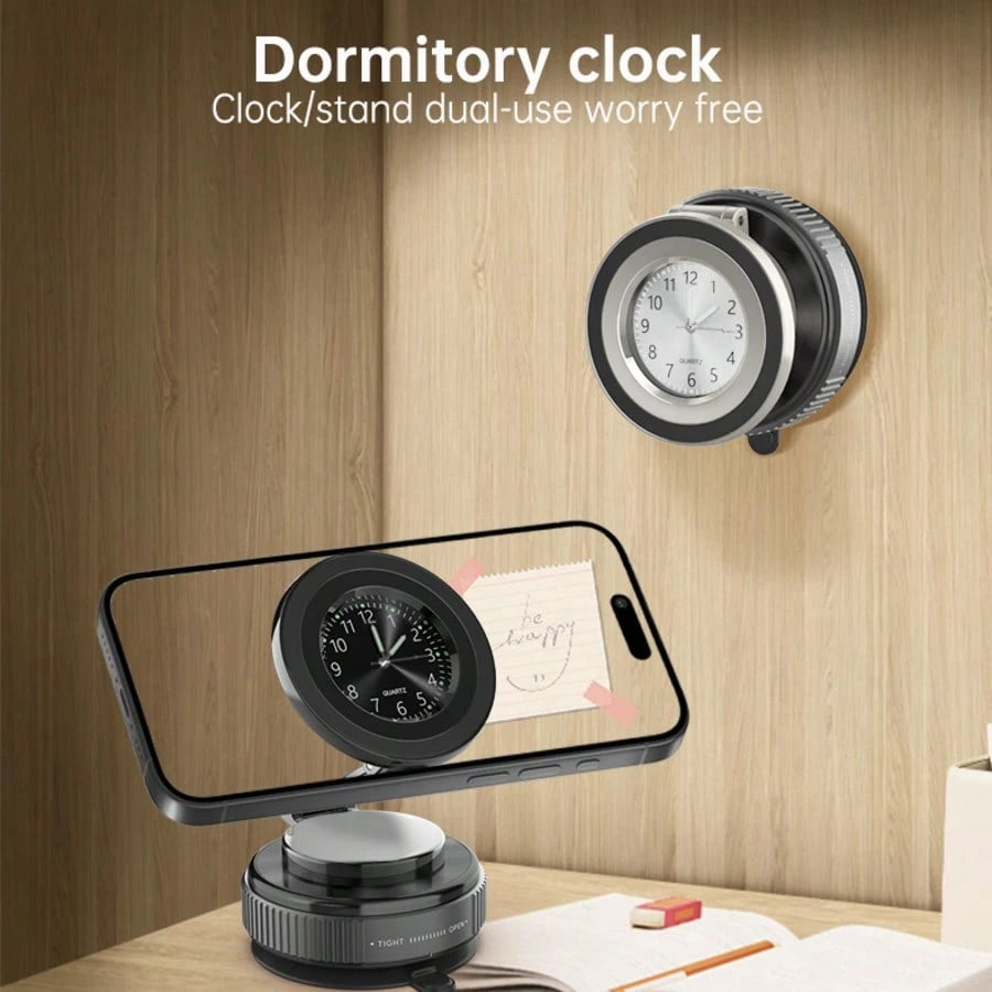 Magnetic 720° Rotating 3-Axis Foldable Car Mount, Strong Suction Cup & Twist Lock Base, Multi-Scenario Stand For Desk, Kitchen, And Smooth Surfaces.