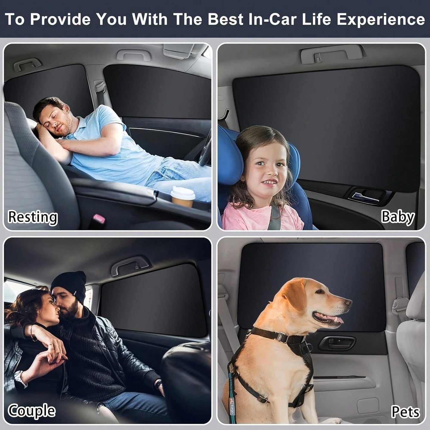 Magnetic Car Sunshade Window Curtains, Automatic Car Window Sunshades, Privacy Protection Window Sunshade Film, UV Protection Window Cover, Car Interior Accessories