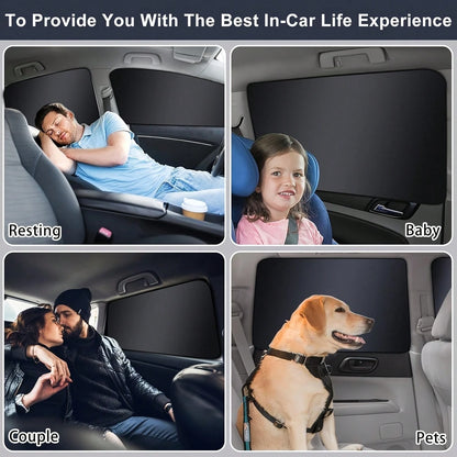 Magnetic Car Sunshade Window Curtains, Automatic Car Window Sunshades, Privacy Protection Window Sunshade Film, UV Protection Window Cover, Car Interior Accessories