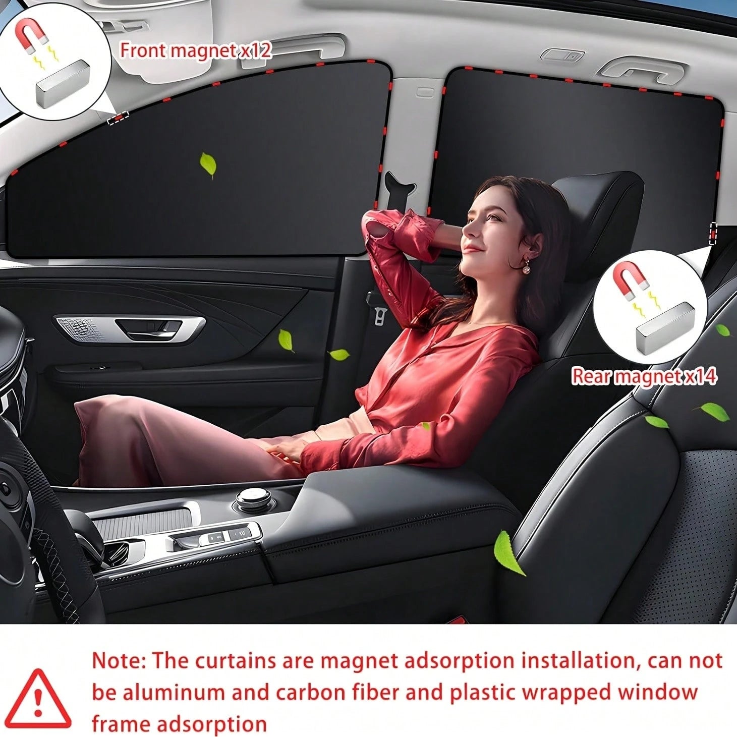 Magnetic Car Sunshade Window Curtains, Automatic Car Window Sunshades, Privacy Protection Window Sunshade Film, UV Protection Window Cover, Car Interior Accessories