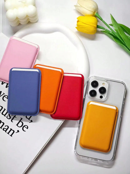 Magnetic Card Holder Case With Magsafe For IPhone 17/16/15/14/13/12, Leather Card Slot Wallet Phone Case, Creative Accessory