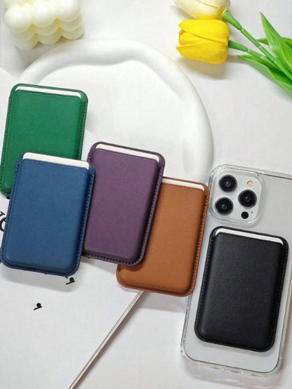 Magnetic Card Holder Case With Magsafe For IPhone 17/16/15/14/13/12, Leather Card Slot Wallet Phone Case, Creative Accessory