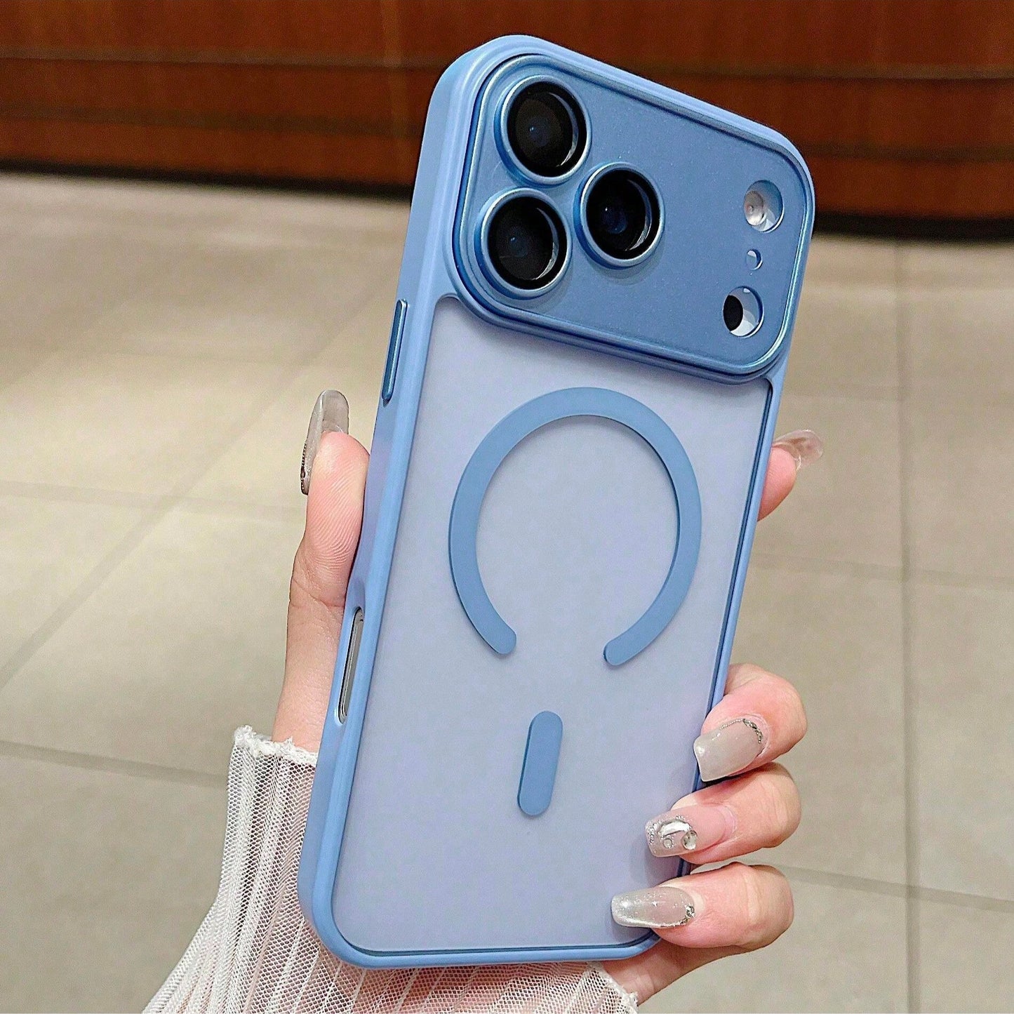 Magnetic Luxury Matte Translucent Armor Shockproof Case Compatible With Iphone 17 16 15 14 13 12 Mini 11 Pro Max Plus Wireless Charge Cover
