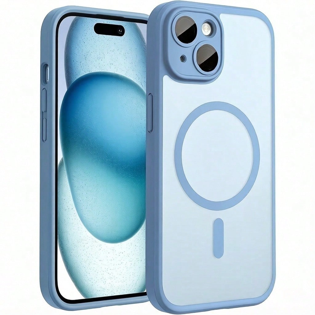 Magnetic Luxury Matte Translucent Armor Shockproof Case Compatible With Iphone 17 16 15 14 13 12 Mini 11 Pro Max Plus Wireless Charge Cover