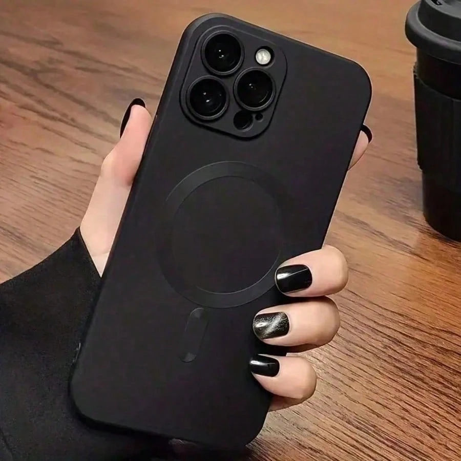 Magnetic Phone Case Compatible With Iphone 13, Built-In Camera Lens Protection, Ultra-Thin Soft Silicone Shockproof Metallic Gloss Phone Case, Also Compatible With IPhone 17 16 15 14 11 12 Pro Max Plu