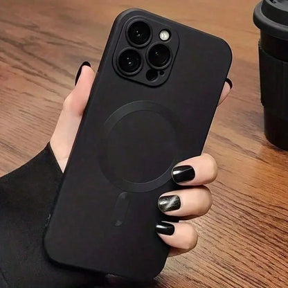 Magnetic Phone Case Compatible With Iphone 13, Built-In Camera Lens Protection, Ultra-Thin Soft Silicone Shockproof Metallic Gloss Phone Case, Also Compatible With IPhone 17 16 15 14 11 12 Pro Max Plu