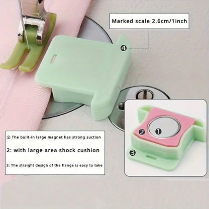 Magnetic Sewing Guide- Non-Slip Fabric Protector, Made Of Strong Magnet And Durable Plastic, Enables Precise Sewing And Stitching
