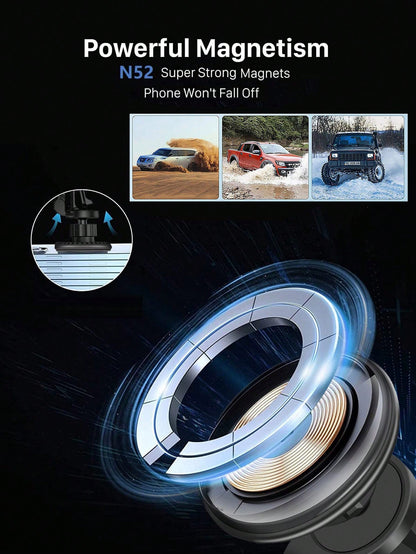 Magnetic Wireless Phone Holder Car Charger Car Mount With Fast Charging Wireless Magnet Car Phone Holder Compatible With IPhone 17/17 Pro/17 Pro Max/17 Plus/Air/16/16 Pro/16 ProMax/16 Plus15/15 Pro/15