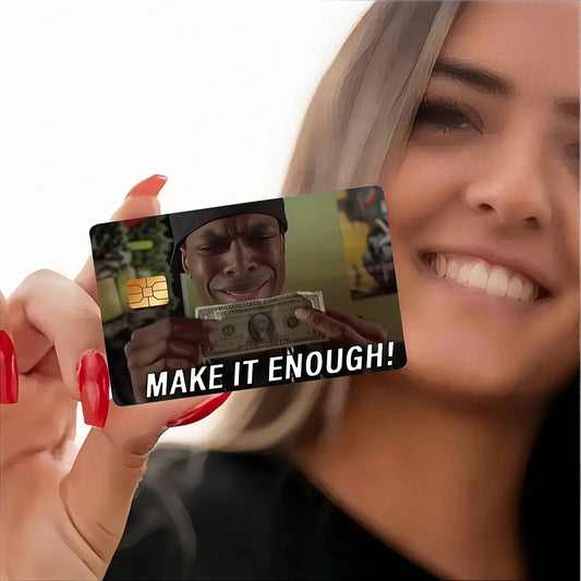 MAKE IT ENOUGH! Waterproof Sticker Credit Card Skin Cover, Waterproof, Ultra-Thin, High Quality, Scratch-Resistant, Applicable To Credit Cards, Bank Cards, Bus Cards, Removable And Self-Adhesive For M