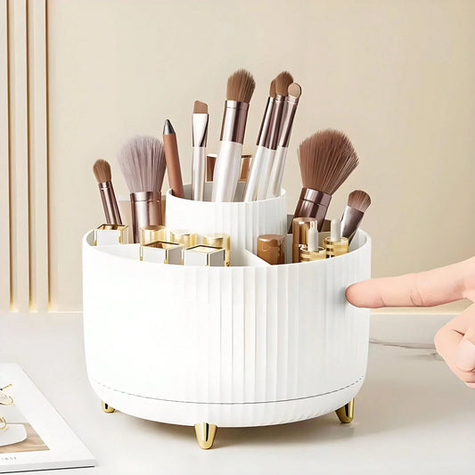 [Makeup Orginizer/Organziers Storage]360° Rotating Makeup Organizer, Large Capacity Skincare Storage Holder, Multi Compartment Cosmetic Display Case For Vanity Bathroom Countertop