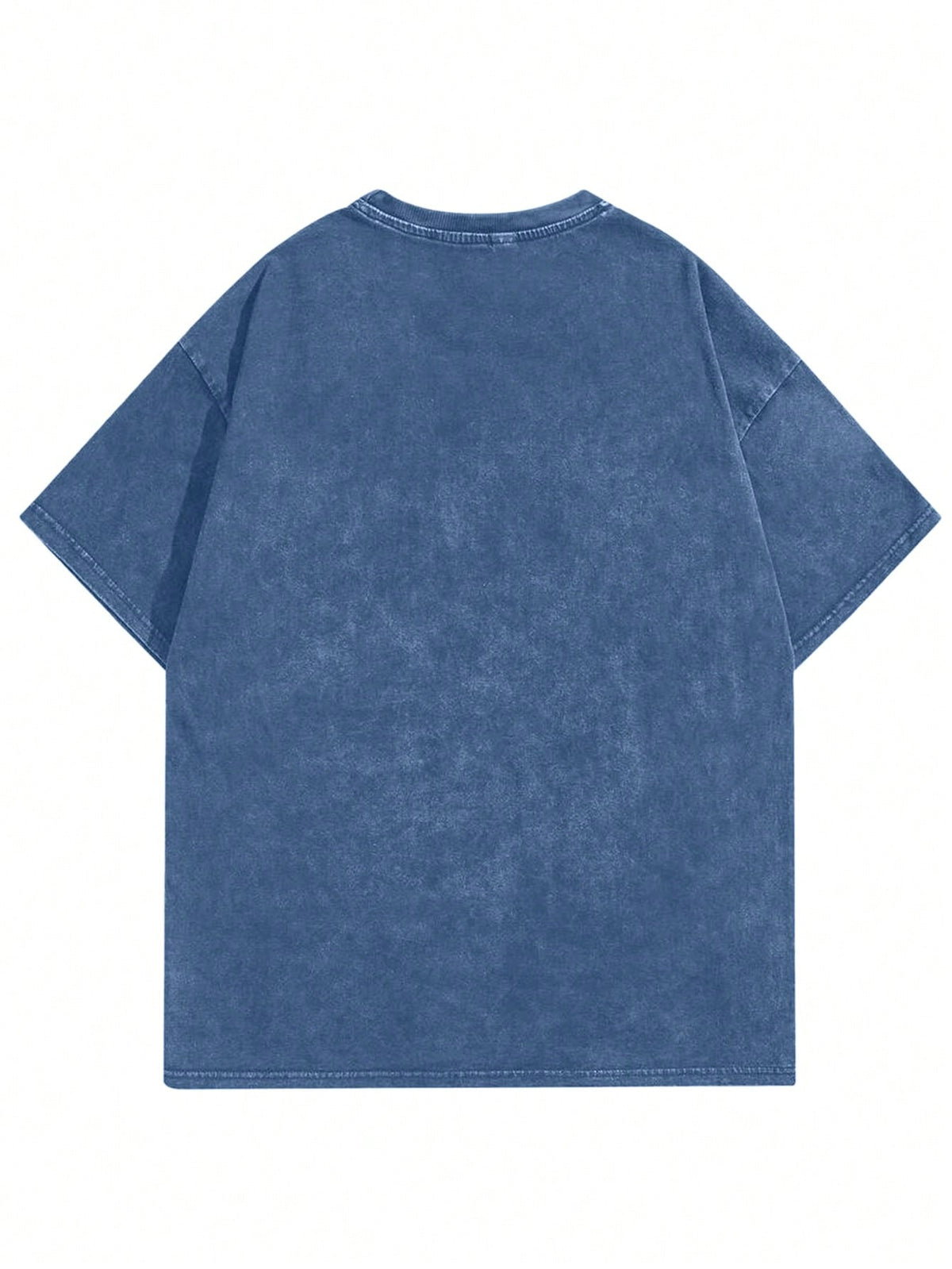Manfinity Hypemode Men's Casual Floral Embroidery Washed Cotton Loose Fit T-Shirt, Fashionable Street Style For Daily Commute, Summer Y2k Graphic Tee