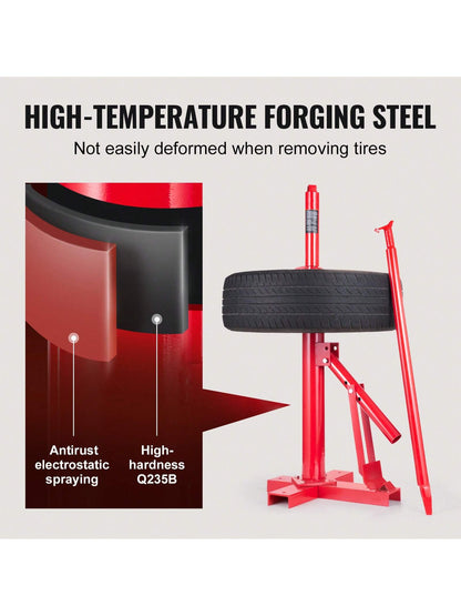 Manual Tire Changer, Tire Mount Demount Tool, Truck Tire Changer Mount Demount 22.5-24.5 In Radial Bias Ply/Tubeless Tire, With Extra Keeper, Tubeless Truck Bead Breaker, 3 PCS Tire Changing Tools, Co