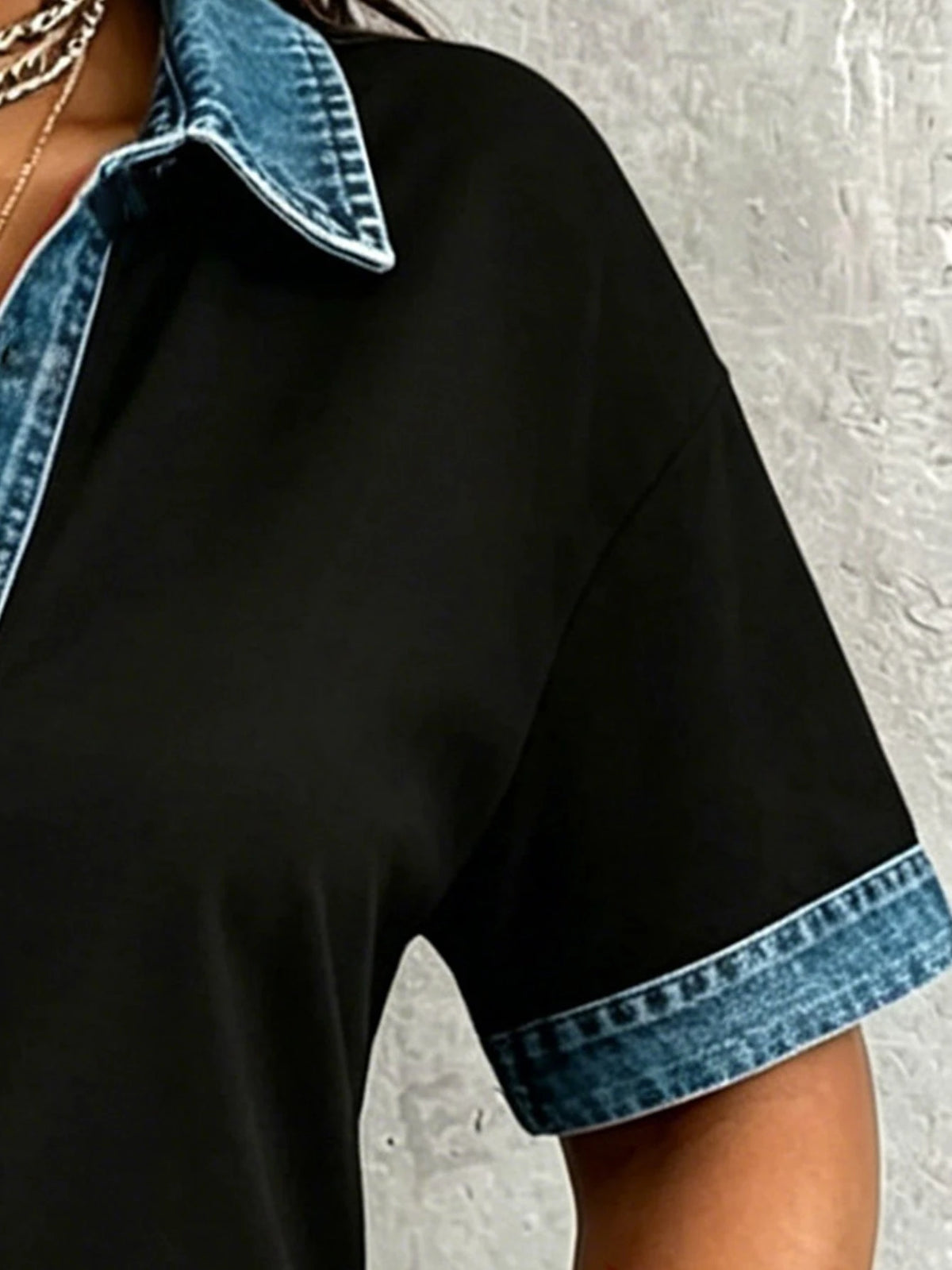 Maweii Women's Casual Lapel Jewelry Print Short Sleeve Top, Suitable For Commuting, Vacation And Daily Wear. Spring/Summer Wear, Casual Fashion Style, Perfect As A Gift For Friends And Family