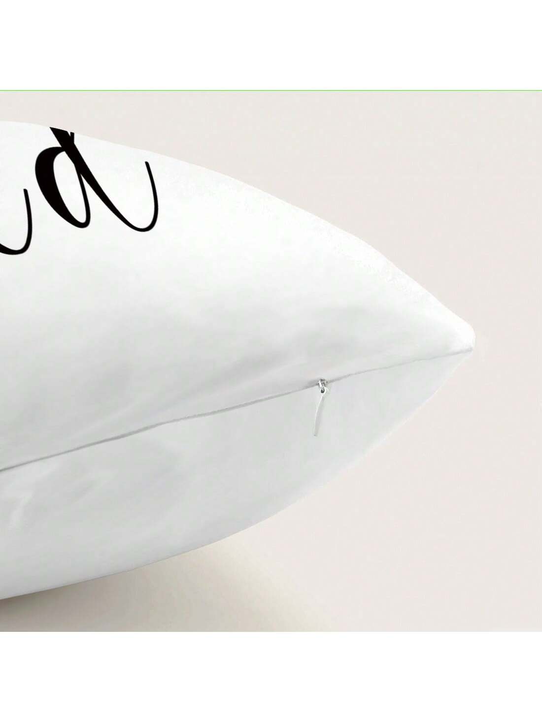 MEMNUN 1pc/2pcs 11.81*19.71in(30*50cm)//15.75*23.62in(40*60cm) White Background Text Print Polyester Pillow Cover [Single-Sided Print][Pillow Insert Not Included] Home Decor Cushion Cover For Bed, Sof