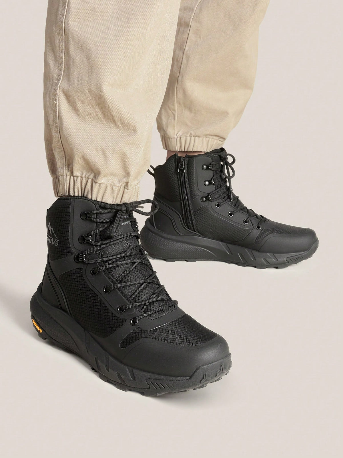 Men's 8-9 Inch Tactical Boots- Lightweight Military Combat Hiking & Motorcycle Work Boots With Side Zipper, All-Day Comfort