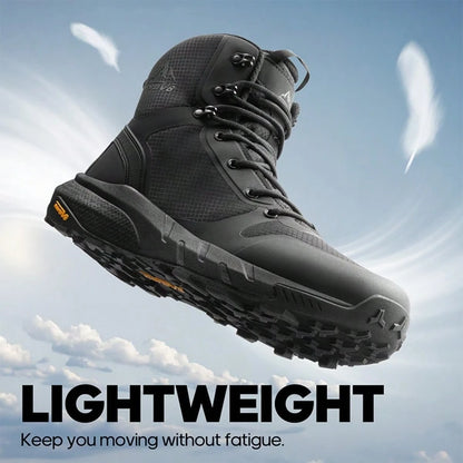 Men's 8-9 Inch Tactical Boots- Lightweight Military Combat Hiking & Motorcycle Work Boots With Side Zipper, All-Day Comfort