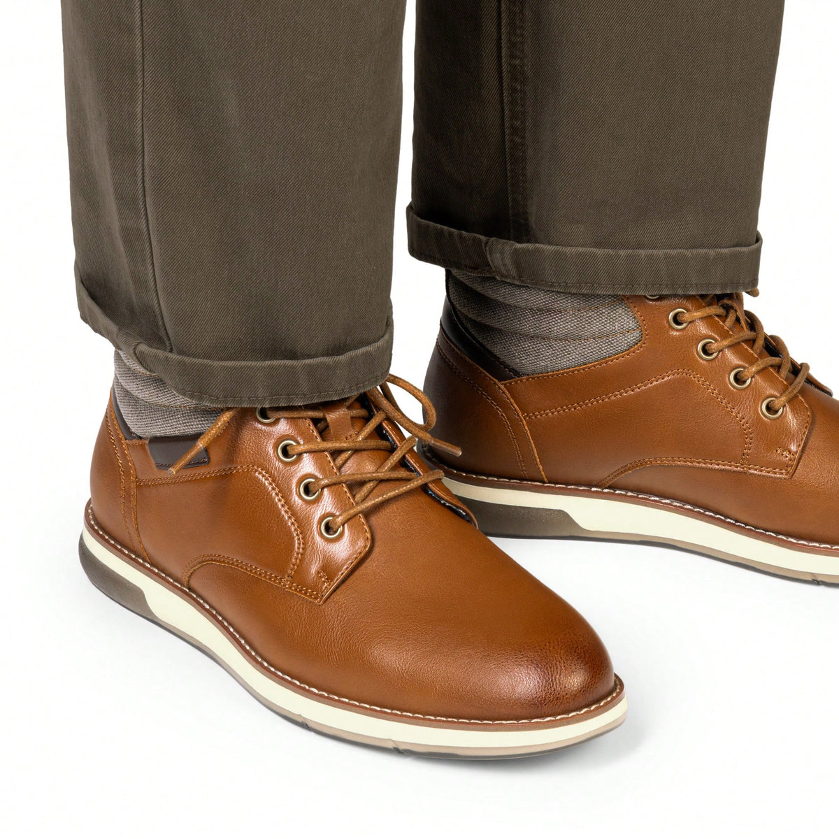 Men's Chukka Boots Business Formal Dress Shoes Leather Casual Comfortable