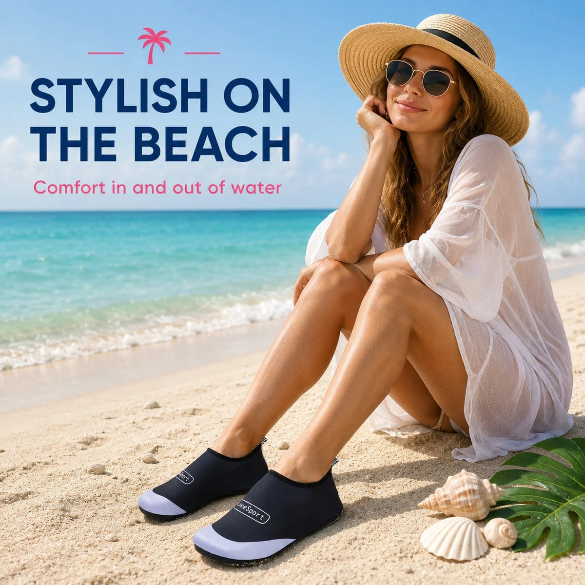 Men's Outdoor Water Shoes, Beach Shoes, Lightweight Breathable, Dry And Comfortable, Suitable For Surfing, Swimming, Fitness, Jumping Rope. Women's Hiking Shoes, Vacation Travel Essential