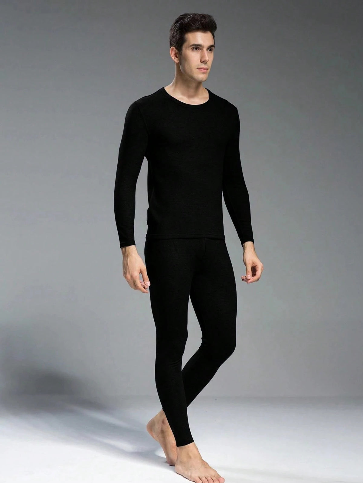 Men's Thermal Underwear Set, Autumn/Winter Warm Clothes For Men, And Cool Casual Wear, Winter Outerwear, Innerwear For Men, Perfect For Autumn Outfit