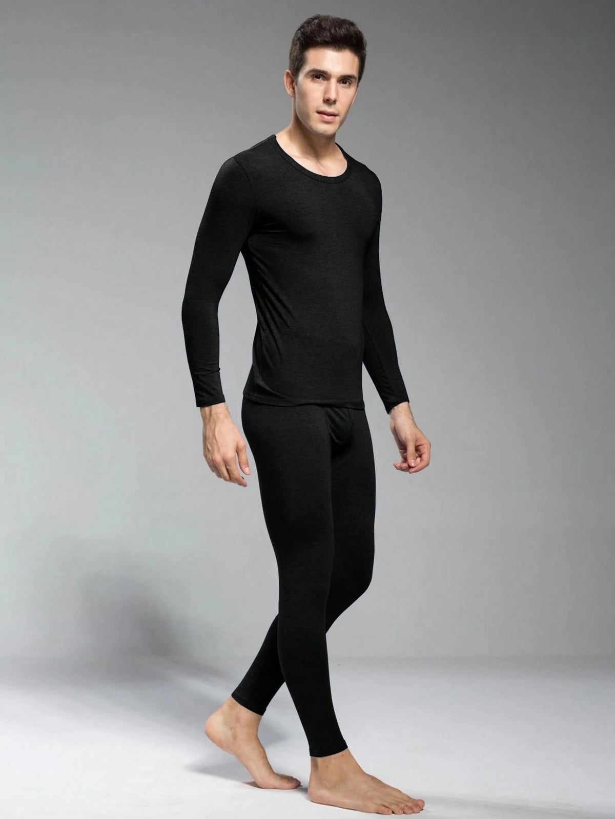 Men's Thermal Underwear Set, Autumn/Winter Warm Clothes For Men, And Cool Casual Wear, Winter Outerwear, Innerwear For Men, Perfect For Autumn Outfit