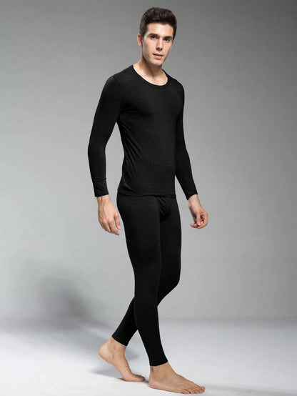 Men's Thermal Underwear Set, Autumn/Winter Warm Clothes For Men, And Cool Casual Wear, Winter Outerwear, Innerwear For Men, Perfect For Autumn Outfit