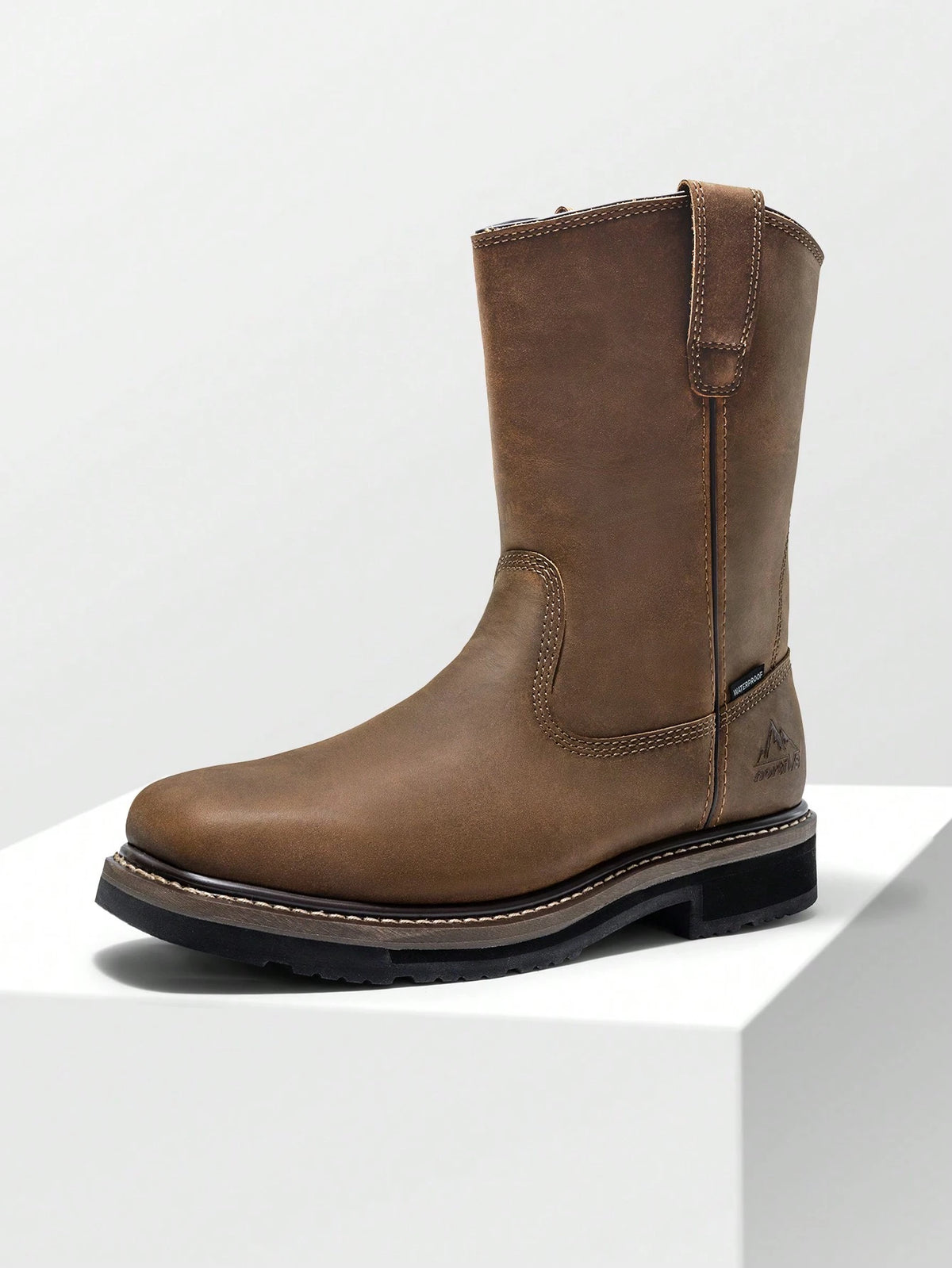 Men's Waterproof Pull-On Western Boots Work Boots