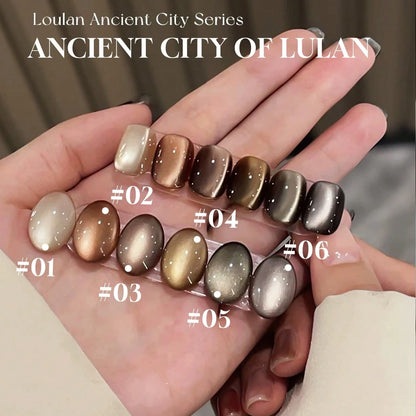 MIANEL GEL 10ml 2026 New Arrival – Loulan Ancient City Cat Eye Gel Nail Polish, Dark Chocolate Caramel Amber Brown With A Premium Feel Icy Sheer Sparkling Glass Bead Finish Suitable For Nail Salons &