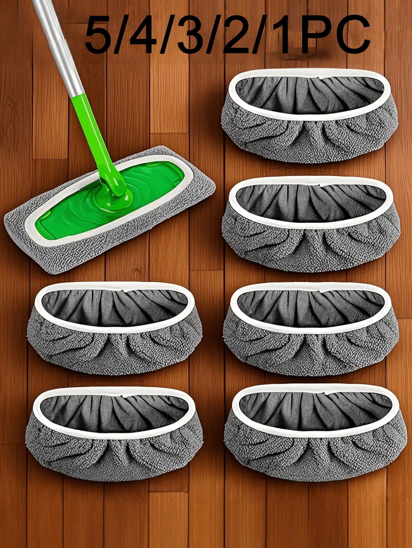 Microfiber Mop Pads Replacement, Absorbent Dry And Wet Use Flat Mop Covers, Washable Mop Refills For Hardwood Floor Cleaning, Floor Cleaning Supplies