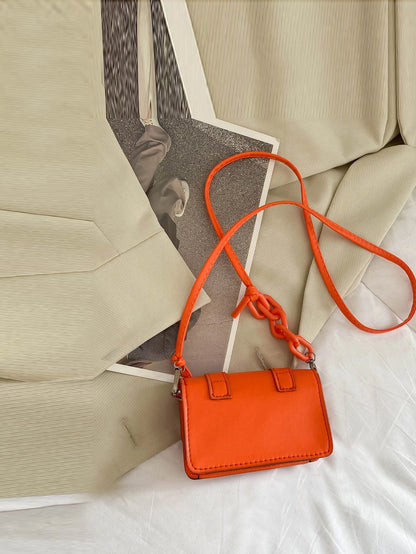 Mini Buckle Decor Flap Square Bag