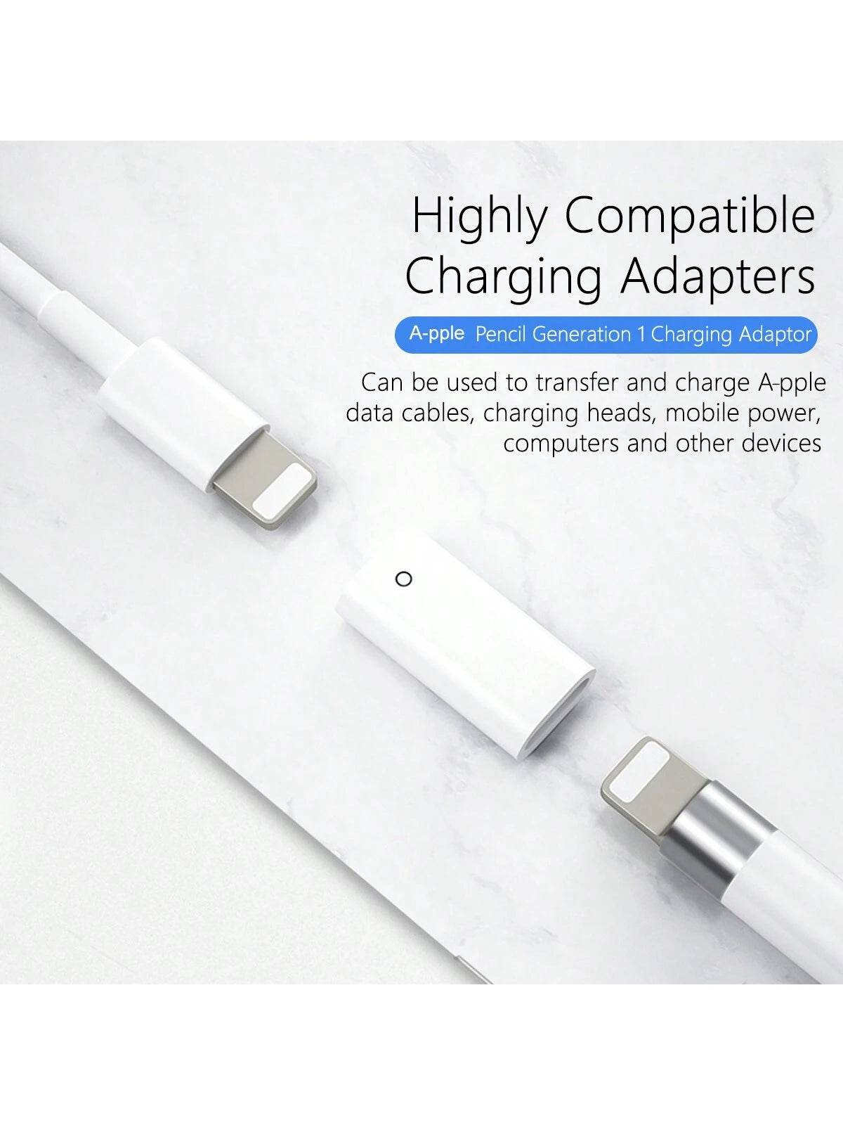 Mini Connector Charging Cable, Compatible With Apple Pencil And Pro Charging Adapter Cable Connector