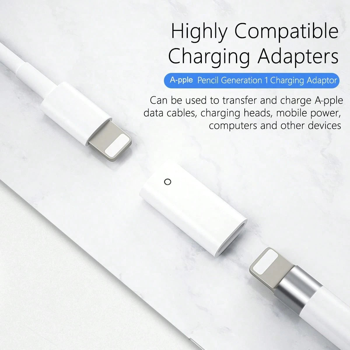 Mini Connector Charging Cable, Compatible With Apple Pencil And Pro Charging Adapter Cable Connector