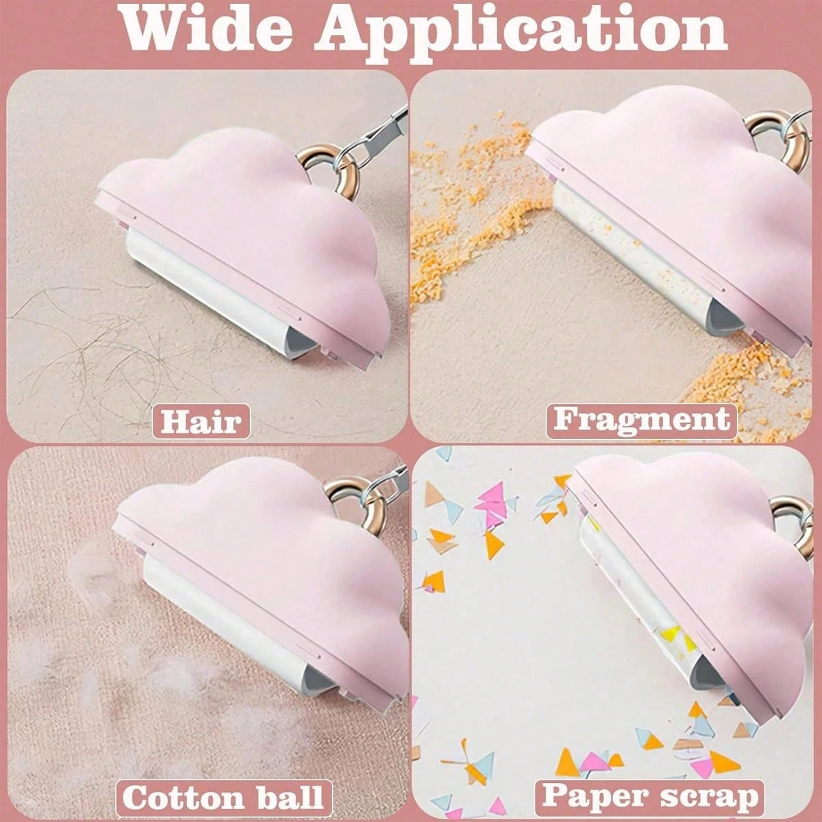 Mini Reusable Lint Roller Travel Size Portable Pet Hair Remover With 150 Replaceable Sticky Sheets (Pink Blue White Black) Keychain Car Key Chain Travel Accessories Bag Charm Purse Charm Keyring